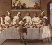 Francisco de Zurbaran St Hugo of Grenoble in the Carthusian Refectory (mk08) oil